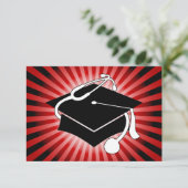Light Burst Medical Graduation Cap Kaart (Staand voorkant)
