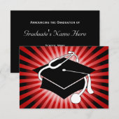 Light Burst Medical Graduation Cap Kaart (Voorkant / Achterkant)