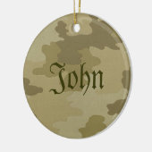 Light Camouflage Name Ornament (Links)