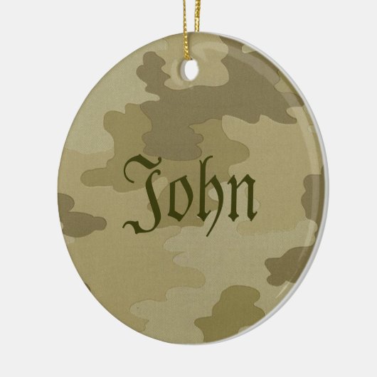 Light Camouflage Name Ornament (Links)