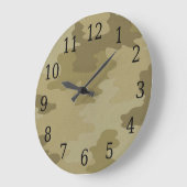 Light Camouflage Round Clock Grote Klok (Hoek)
