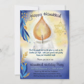 Light Candles waterverf Happy Hanukkah Kaart (Voorkant)