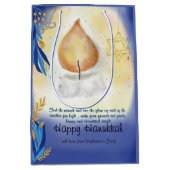 Light Candles Waterverf Happy Hanukkah Medium Cadeauzakje (Voorkant)