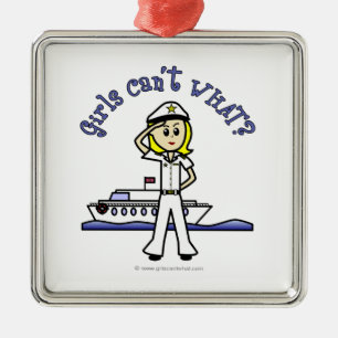 Light Captain Girl Metalen Ornament