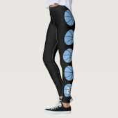 Light Carolina Blue Basketball Custom Number Sport Leggings (Links)