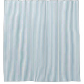 Light Chambray Blue Stripe Farmhouse Douchegordijn (Voorkant)