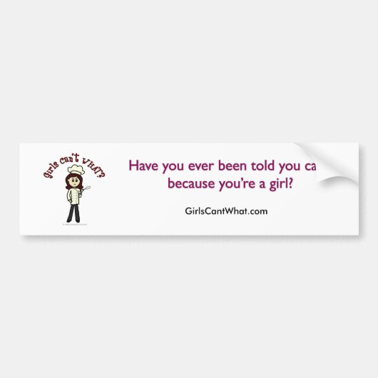 Light Chef Girl Bumpersticker (Voorkant)