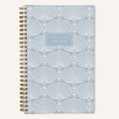 Light Coastal Blue | Deco Fans Personalized Notitieboek (Voorkant)