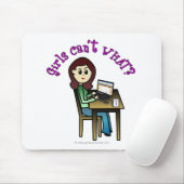 Light Computer Girl Muismat (Met muis)