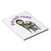 Light Computer Girl Notitieblok (Schuin)