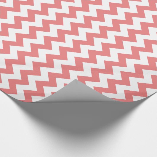 Light Coral Chevron Cadeaupapier (Hoek)