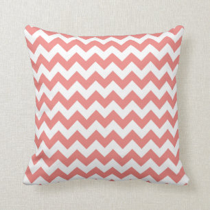 Light Coral Chevron Stripes Kussen