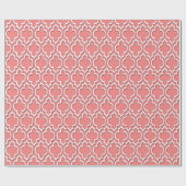 Light Coral White XL Moroccan Quatrefoil #7DS Cadeaupapier (Vlak)