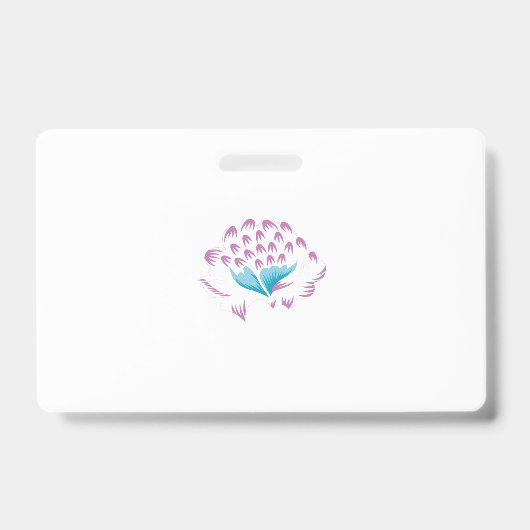 Light Cornflower Blue, Sky Megenta, Girly Badge (Voorzijde)