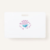 Light Cornflower Blue, Sky Megenta, Girly Badge (Achterkant)