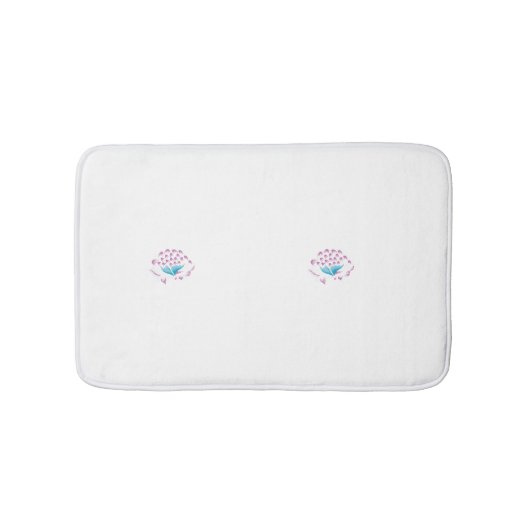 Light Cornflower Blue, Sky Megenta, Girly Badmat (Voorkant)