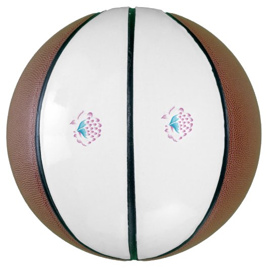 Light Cornflower Blue, Sky Megenta, Girly Basketbal (Verticaal)