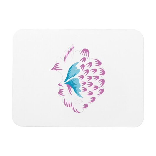 Light Cornflower Blue, Sky Megenta, Girly Magneet (Horizontaal)