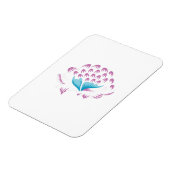 Light Cornflower Blue, Sky Megenta, Girly Magneet (Linkerzijde)