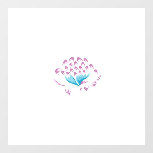 Light Cornflower Blue, Sky Megenta, Girly Raamsticker (Vel)