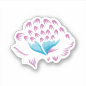 Light Cornflower Blue, Sky Megenta, Girly Sticker (Voorkant)