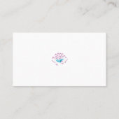 Light Cornflower Blue, Sky Megenta, Girly Visitekaartje (Achterkant)