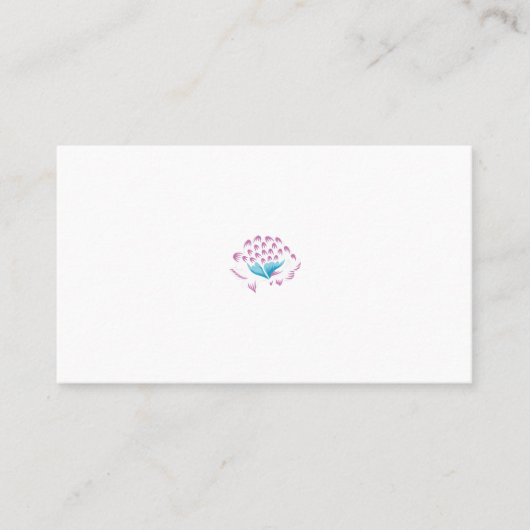 Light Cornflower Blue, Sky Megenta, Girly Visitekaartje (Voorkant)