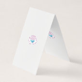 Light Cornflower Blue, Sky Megenta, Girly Visitekaartje (Voorkant)