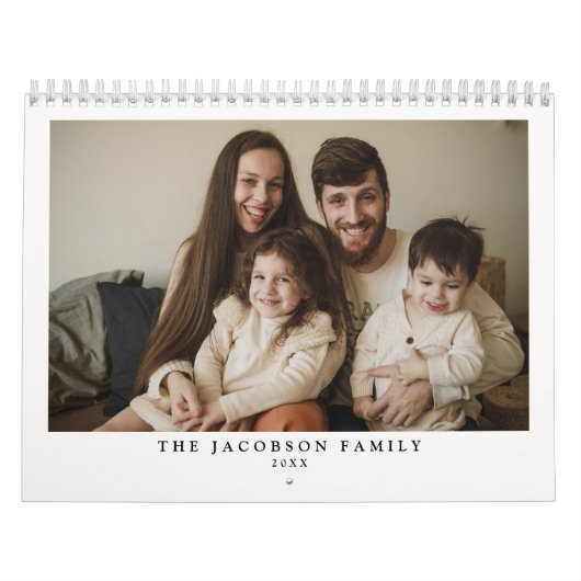 Light Cream Aangepaste Familie Foto's Kalender (Hoes)