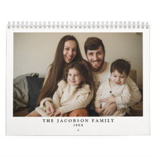 Light Cream Aangepaste Familie Foto's Kalender