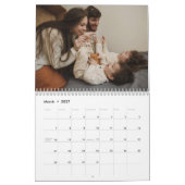 Light Cream Aangepaste Familie Foto's Kalender (Mar 2027)