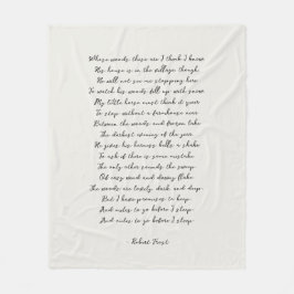 Light Cream Custom Poem Song Lyric Quote Fleece Deken