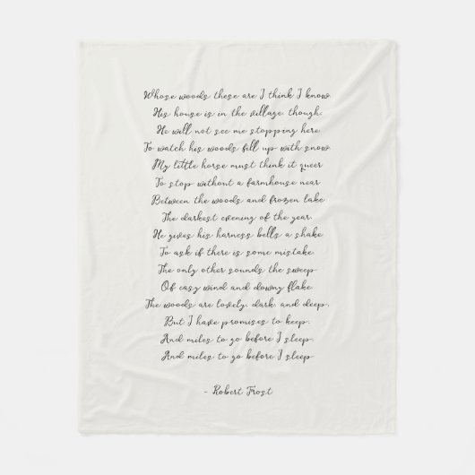 Light Cream Custom Poem Song Lyric Quote Fleece Deken (Voorkant)