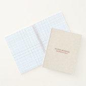 Light cream linen texture brown typography notitieboek (Binnen)