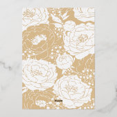 Light Cream Quinceañera Folie Uitnodiging (Achterkant)