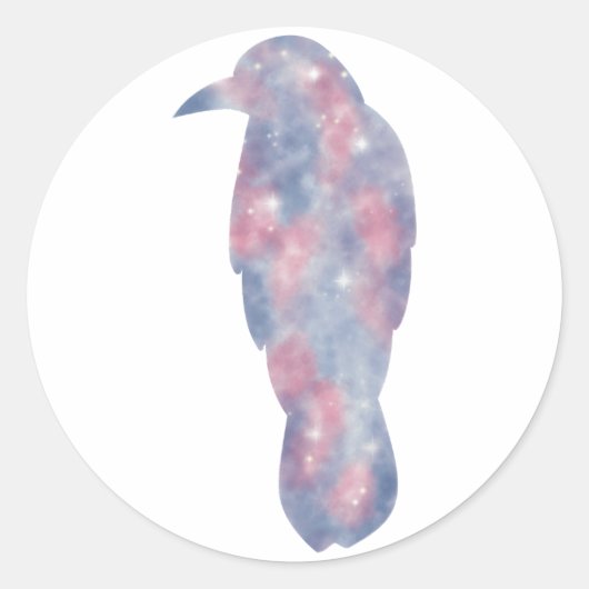 Light Crow Starscape-Sticker Ronde Sticker (Voorkant)