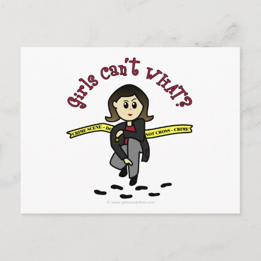 Light CSI Girl Briefkaart (Voorkant)