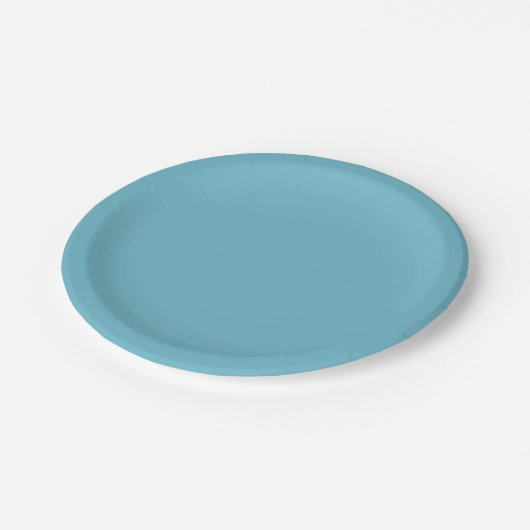 Light cyan hex code 6FBACD Party Plate Papieren Bordje (Gekanteld)
