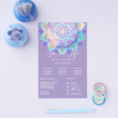 Light Devotion Mandala Lila Intro | Diensten Flyer (Enkel)