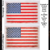 Light Distressed American Flag Pair EX1 Decoupage Tissuepapier