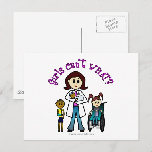 Light Doctor Girl Briefkaart (Voorkant / Achterkant)