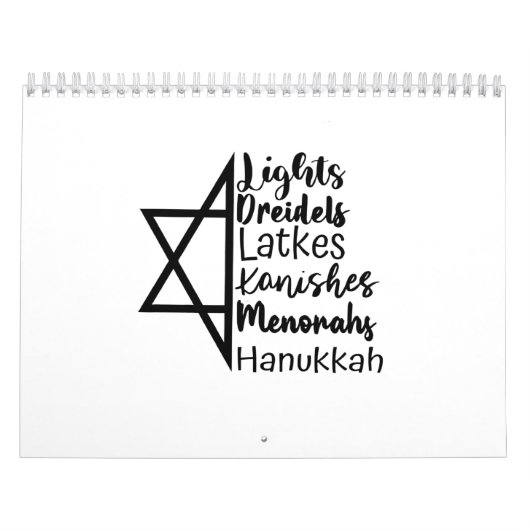 Light Dreidel Latke Kanish Menorah Hanukkah Kalender (Hoes)