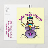 Light Drummer Girl Briefkaart (Voorkant / Achterkant)