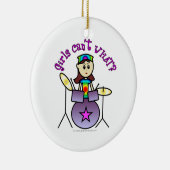 Light Drummer Girl Keramisch Ornament (Rechts)