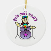 Light Drummer Girl Keramisch Ornament (Voorkant)