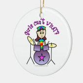 Light Drummer Girl Keramisch Ornament (Links)