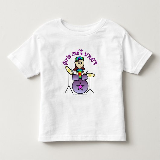 Light Drummer Girl Kinder Shirts (Voorkant)