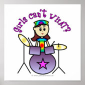 Light Drummer Girl Poster (Voorkant)