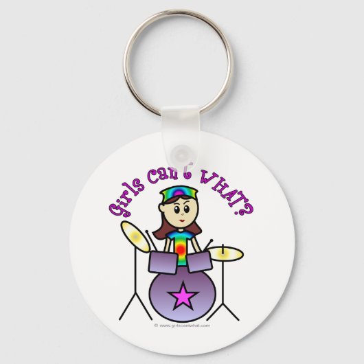 Light Drummer Girl Sleutelhanger (Voorkant)