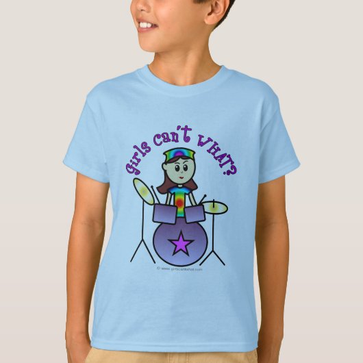Light Drummer Girl T-shirt (Voorkant)